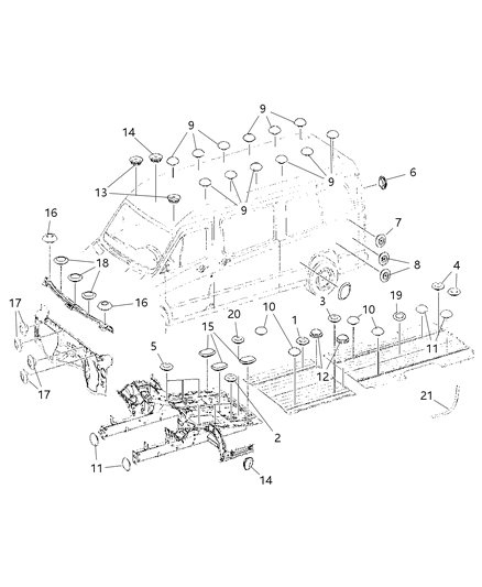 2007 Dodge Sprinter 2500 Body Plugs Diagram