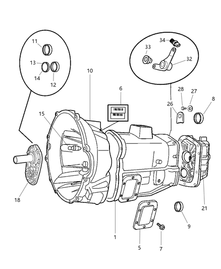 2000 Dodge Ram 2500 Case & Related Parts Diagram 2