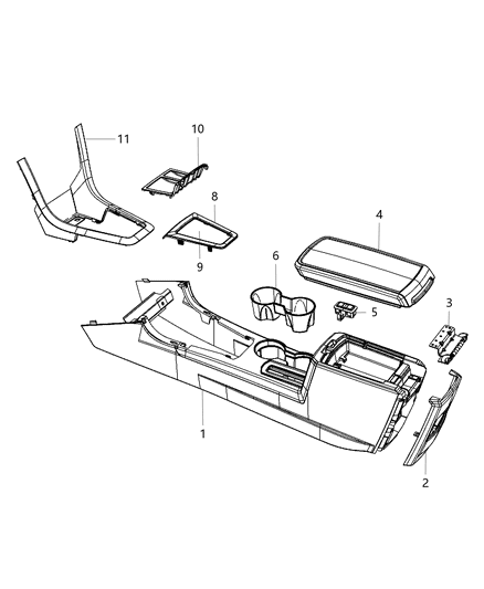 2008 Dodge Avenger Console Floor Diagram