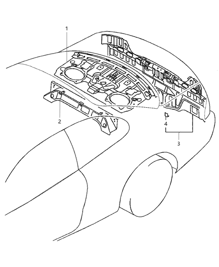2000 Chrysler Sebring Coupe Rear Shelf Panel Diagram