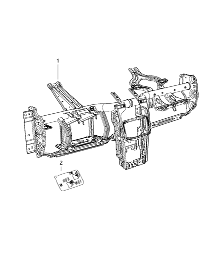 2020 Dodge Journey Instrument Panel & Structure Diagram 2