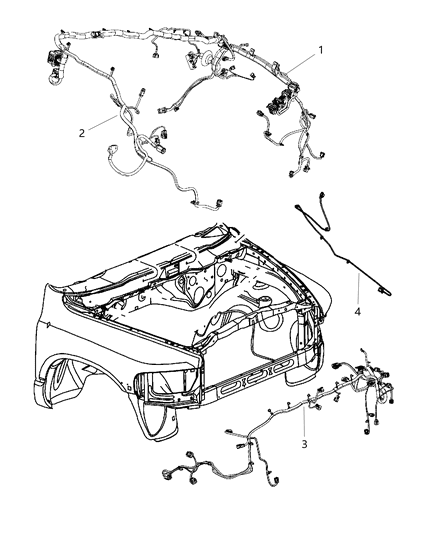 2011 Ram 3500 Wiring-Front End Module Diagram for 68032512AE