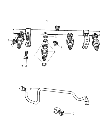 2005 Dodge Neon Rail-Fuel Diagram for 5135911AA