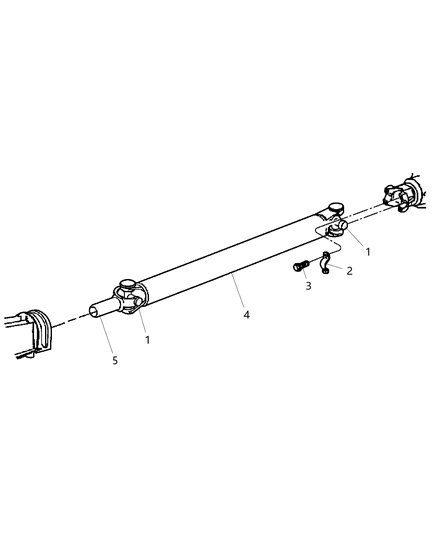 2003 Jeep Liberty YOKE-Drive Shaft Diagram for 5073281AA