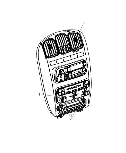 2003 Chrysler Voyager Controls, A/C & Heater Diagram