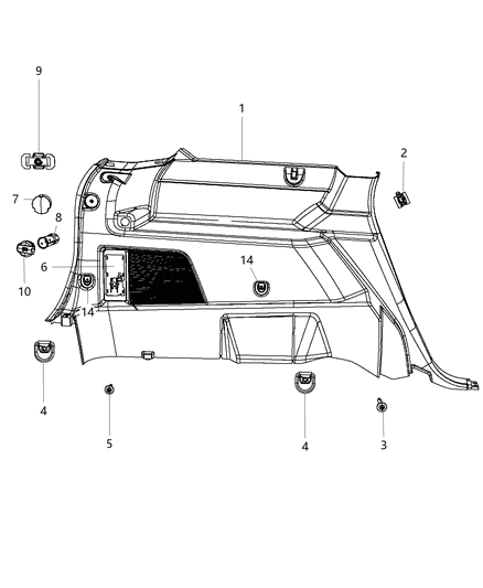 2016 Dodge Journey Net-Cargo Diagram for 5023972AB