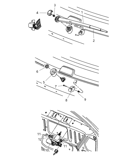 2010 Jeep Commander Cap-WIPER Arm Nut Diagram for 55156514AC