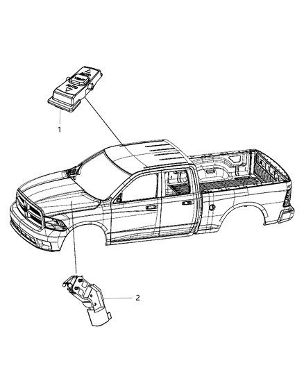 2017 Ram 4500 Switches - Body Diagram