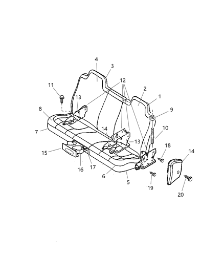 2000 Dodge Dakota Rear Seat Diagram