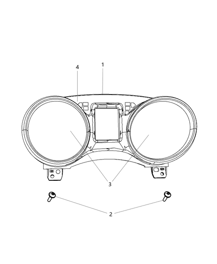 2014 Dodge Journey Cluster-Instrument Panel Diagram for 56054812AA