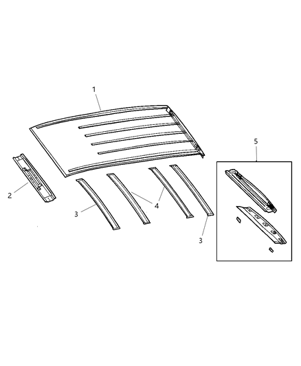 2002 Chrysler Voyager Roof Panel Diagram