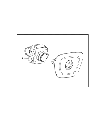2015 Dodge Charger Camera-With Bezel Diagram for 5RC76LAUAD