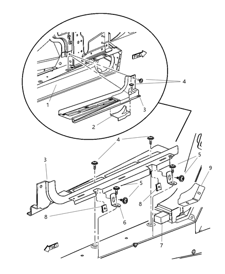 2005 Dodge Viper Loose Panel Diagram 2