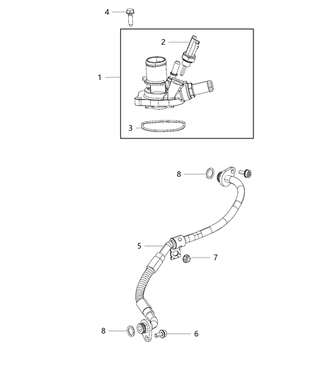 2019 Jeep Renegade Thermostat And Related Parts Diagram 5