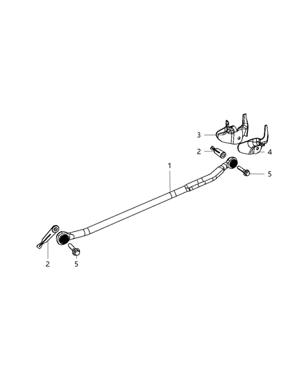 2008 Dodge Ram 2500 Front Stabilizer Bar, Track Diagram