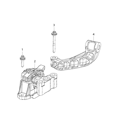 2015 Jeep Renegade ISOLATOR-Engine Mount Diagram for 68278029AA