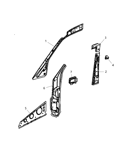 2008 Dodge Sprinter 3500 Front Aperture Panel Diagram 4