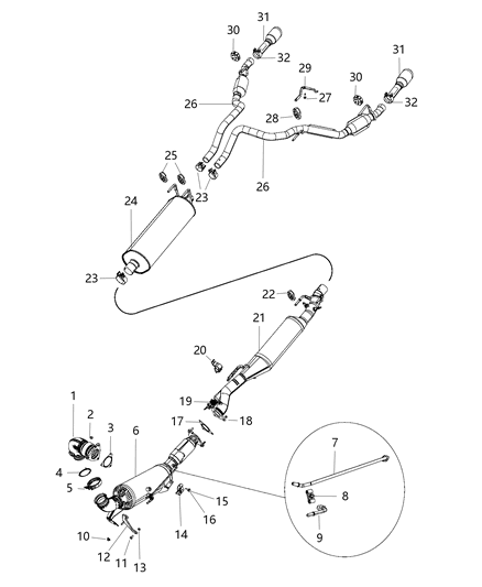 2015 Ram 1500 INSULATOR-Exhaust Support Diagram for 52103718AB