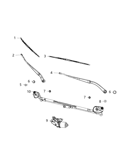 2017 Dodge Challenger System, Windshield Wiper Diagram