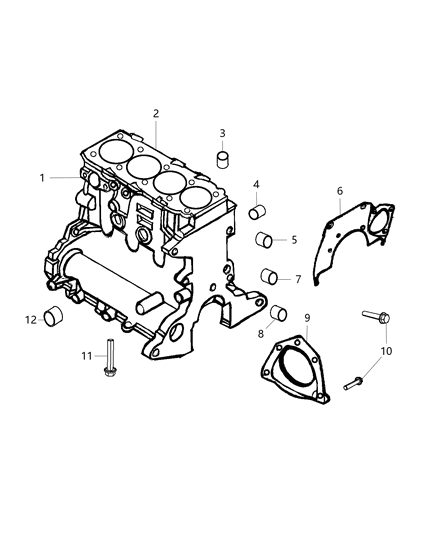 2019 Jeep Cherokee Cylinder Block And Hardware Diagram 2