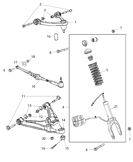 2015 Dodge Viper Suspension - Rear Diagram 1