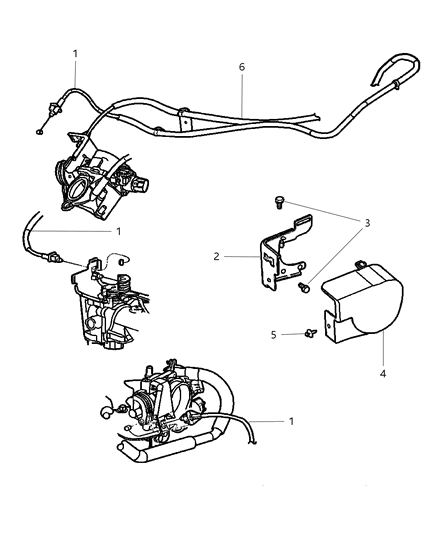 2003 Chrysler Sebring Cable-Throttle Control Diagram for 4591667AC
