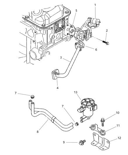 1998 Dodge Avenger EGR System Diagram 1