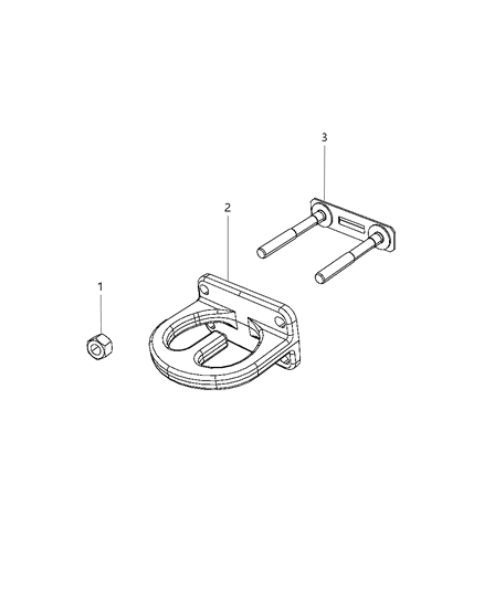 2015 Ram 2500 Tow Hooks, Front Diagram