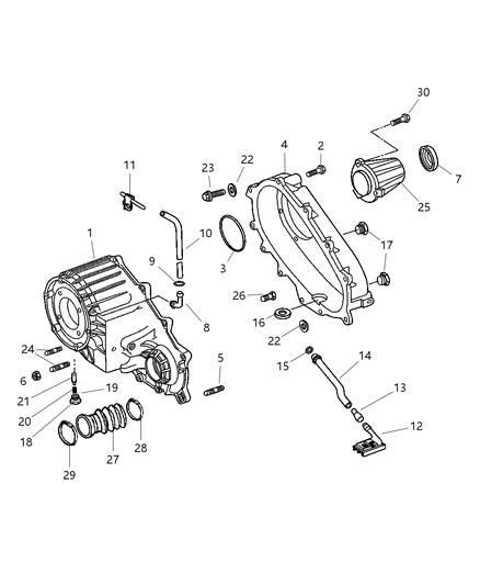 2004 Dodge Ram 1500 Case , Transfer & Related Parts Diagram 3