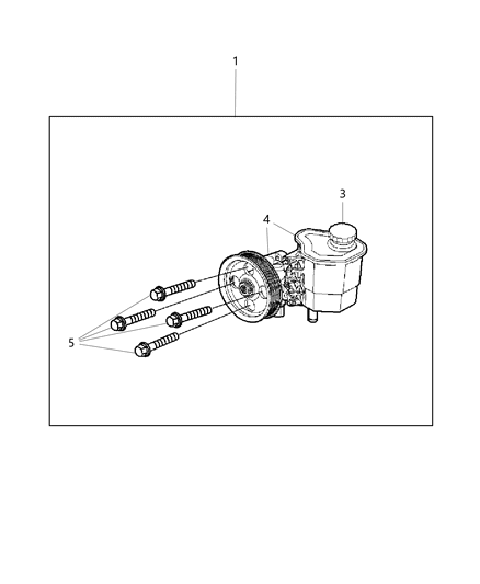 2008 Chrysler Aspen Power Steering Pump Diagram for 52013976AB