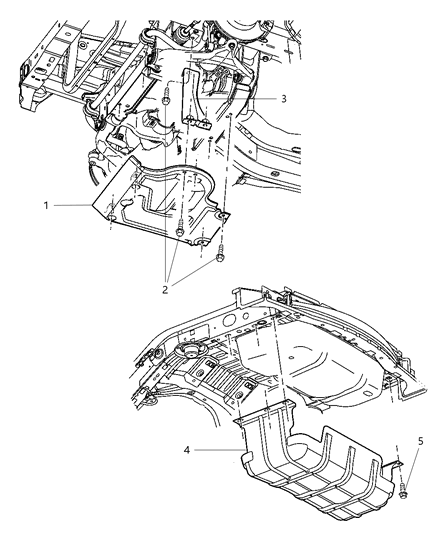 2002 Jeep Liberty Plate-Transfer Case SKID Diagram for 52128540AA