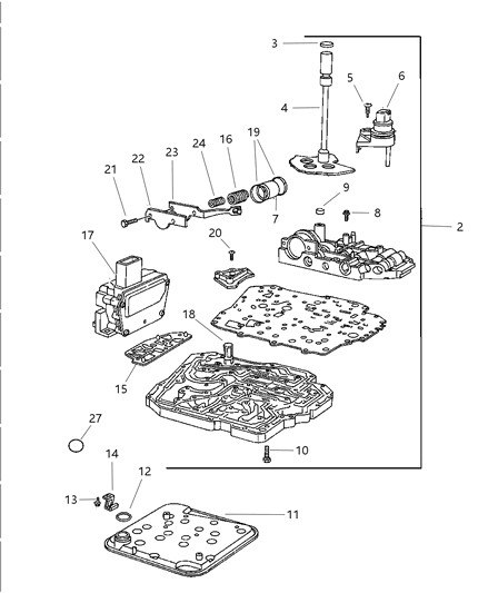 2004 Chrysler Concorde Valve Body Diagram