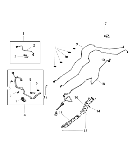 2019 Jeep Compass Shield-Fuel Line Diagram for 52029615AA