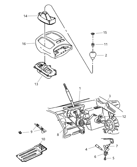 1999 Dodge Durango Controls , Transfer Case Diagram 2