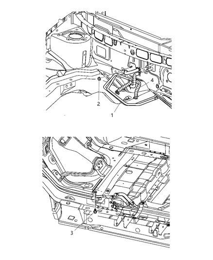 2007 Dodge Grand Caravan Plumbing - Heater Diagram 2