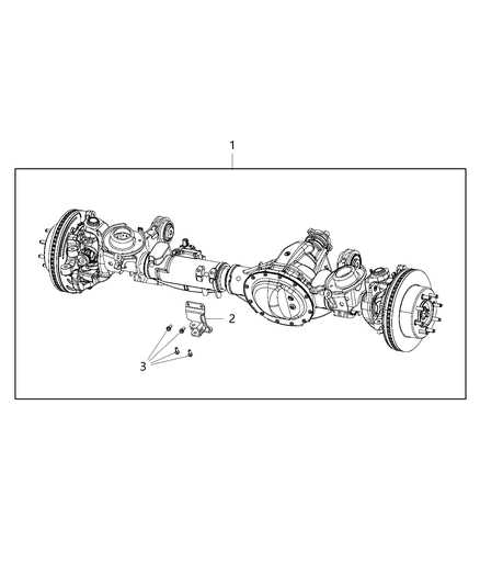 2016 Ram 2500 Axle-Front Complete Diagram for 5146600AL