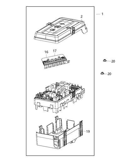 2020 Jeep Wrangler Center, Power Distribution Diagram 4