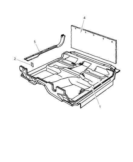 1999 Dodge Dakota Mat-Floor Diagram for 5DZ86DX9AD