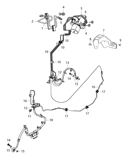 2019 Ram 2500 Hose-Brake Diagram for 68351278AD