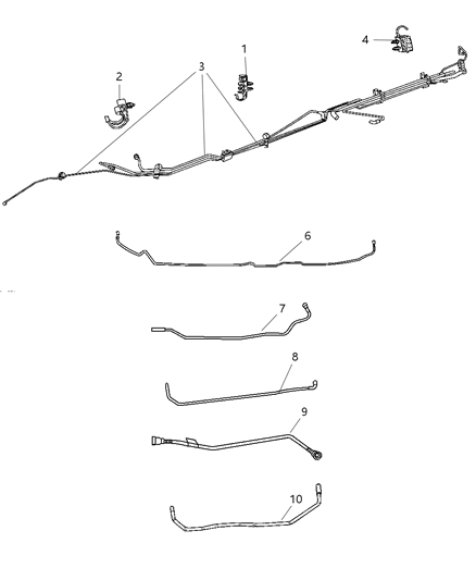 2007 Dodge Ram 3500 Pickup Fuel Lines, Rear Diagram