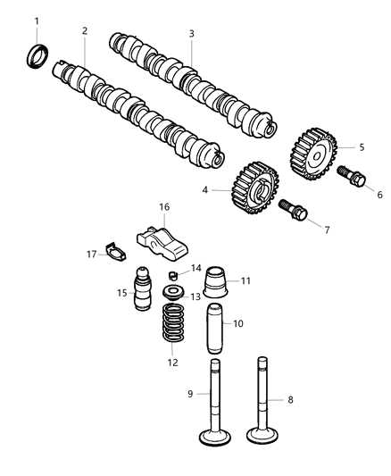 2018 Jeep Cherokee Camshafts & Valvetrain Diagram 2