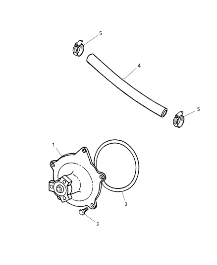 2002 Chrysler Prowler Water Pump & Related Parts Diagram