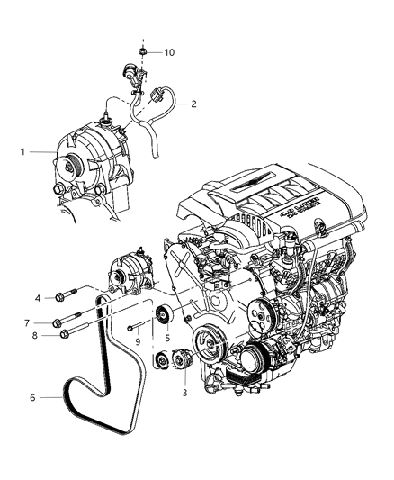 2008 Chrysler Pacifica Generator/Alternator & Related Parts Diagram 2