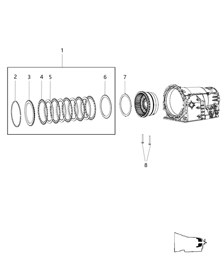 2011 Dodge Challenger B2 Clutch Assembly Diagram 1