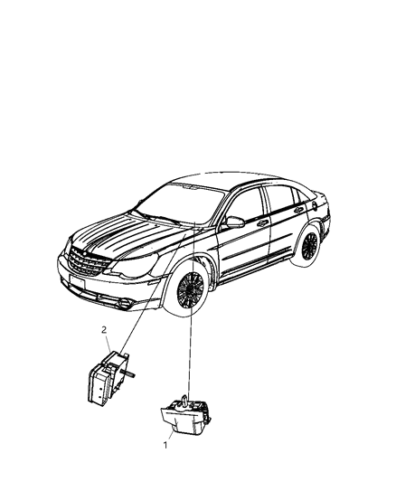 2008 Dodge Avenger Modules Brakes, Suspension And Steering Diagram