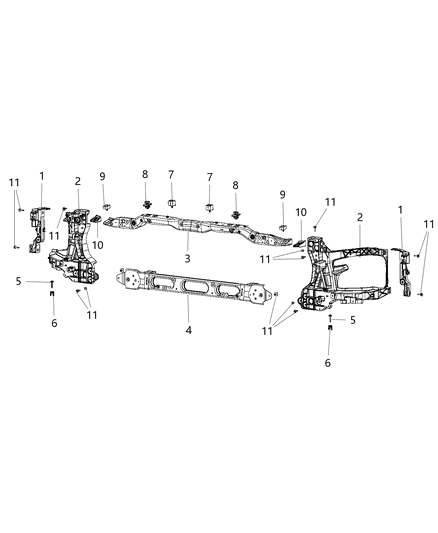 2013 Ram 3500 Radiator Support Diagram