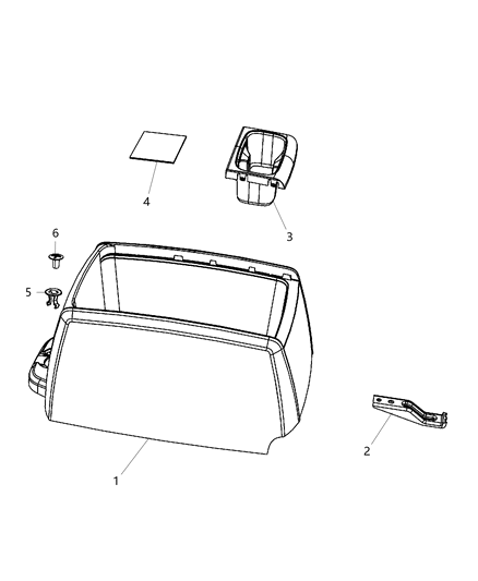 2011 Chrysler Town & Country Floor Console Front Diagram 3
