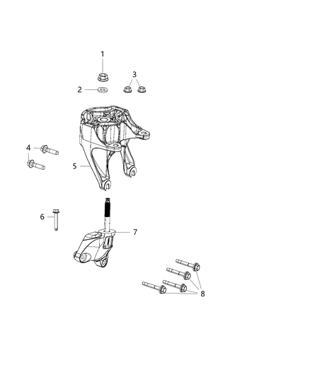 2014 Ram ProMaster 3500 Engine Mounting Left Side Diagram 2