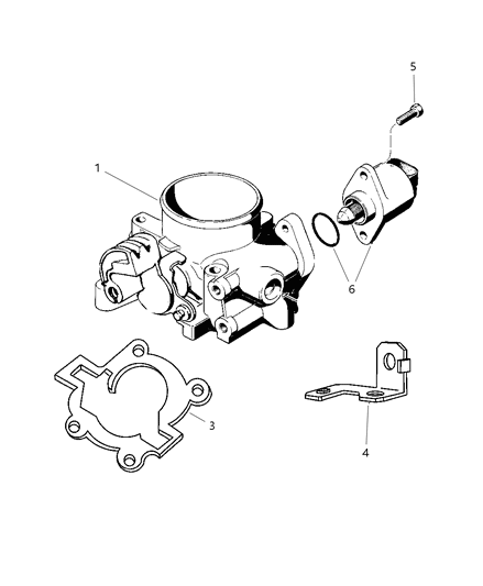 1998 Chrysler Sebring Throttle Body Diagram for 4669860