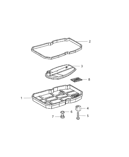 2009 Dodge Sprinter 3500 Oil Pan, Cover And Related Parts Diagram